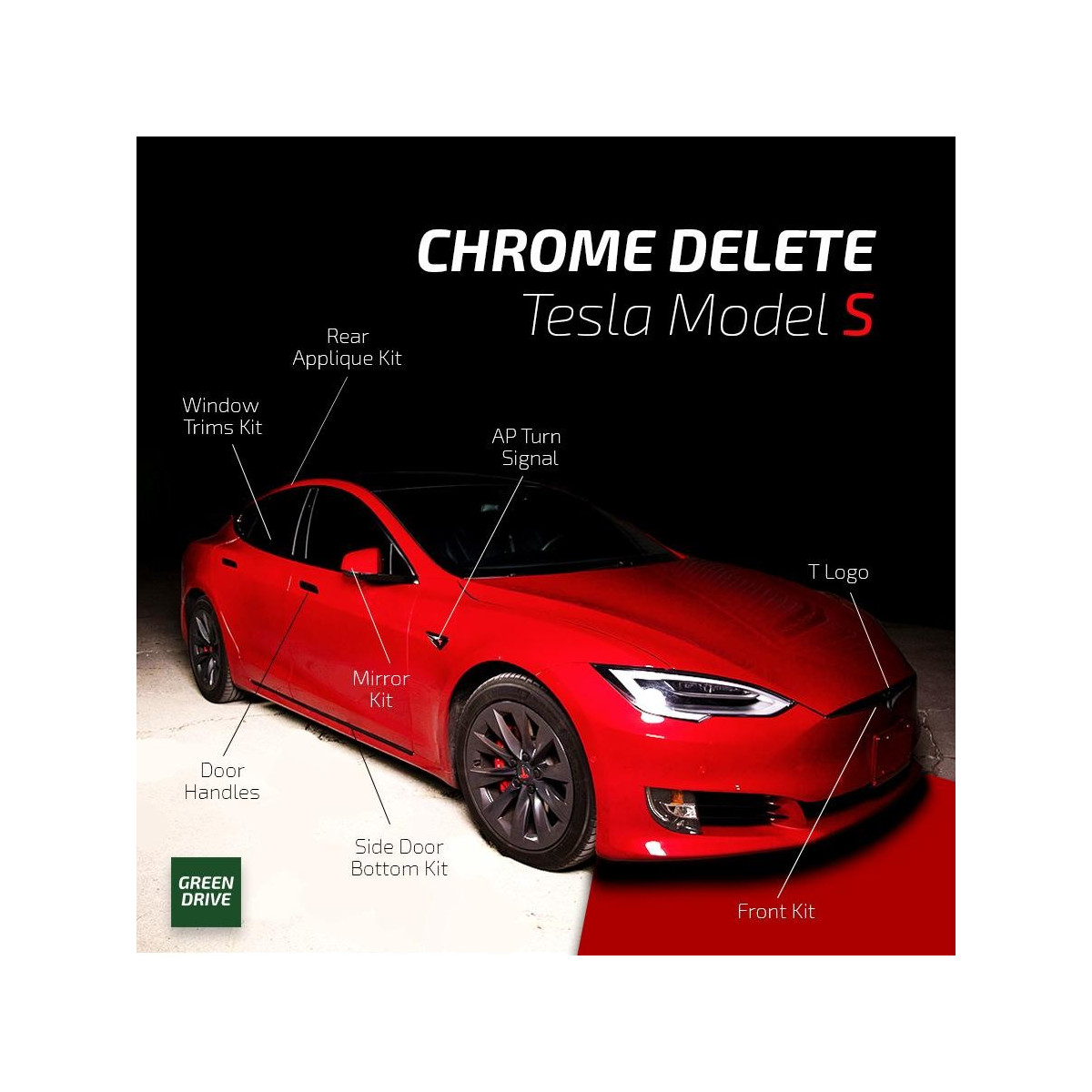 Chrome delete - Tesla Model S