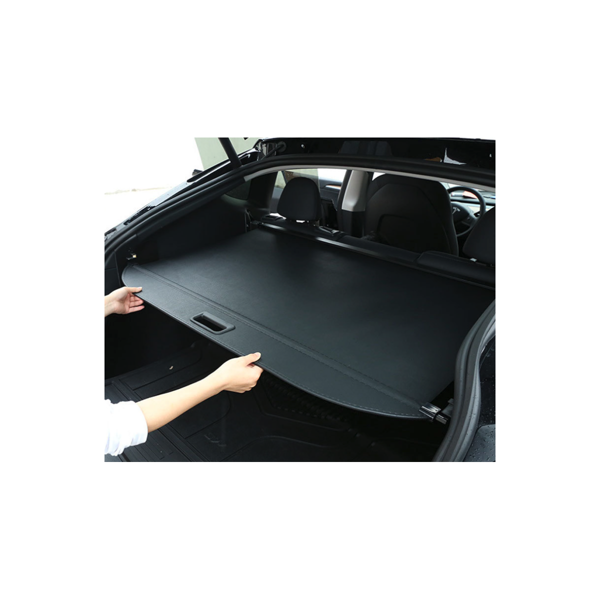 Kofferraumabdeckung mit Aufrollvorrichtung für Tesla Model Y