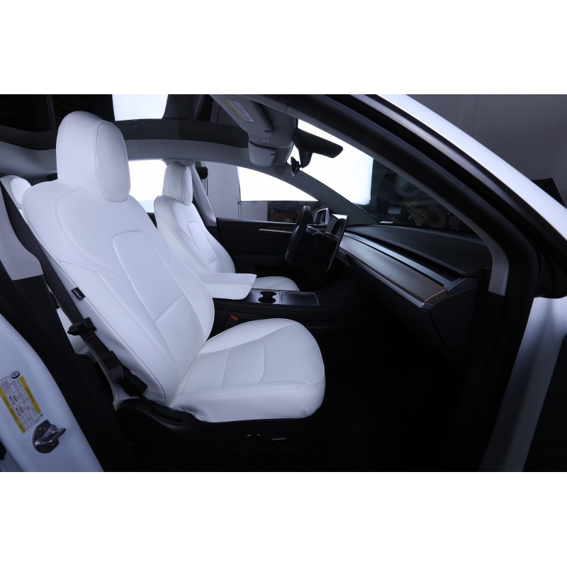 Housses de siège de voiture Accessoires Er pour Tesla Model X Cuir de haute  qualité Ajustement personnalisé Coussin 6 places 360 degrés Fl Ered Modelx