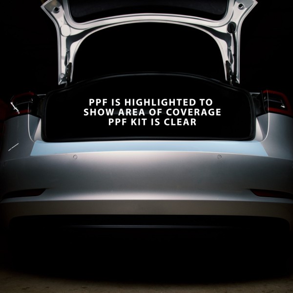Beskyttelse af bagagerumssiden i PPF - Tesla Model 3