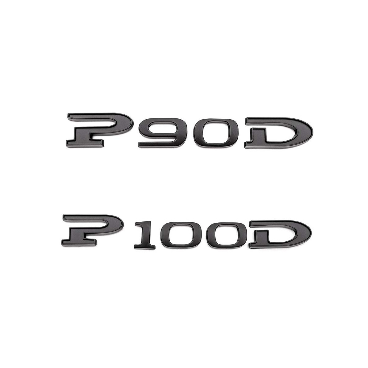 Tesla Model S Čierne logo "P100D" / "P90D" - a X