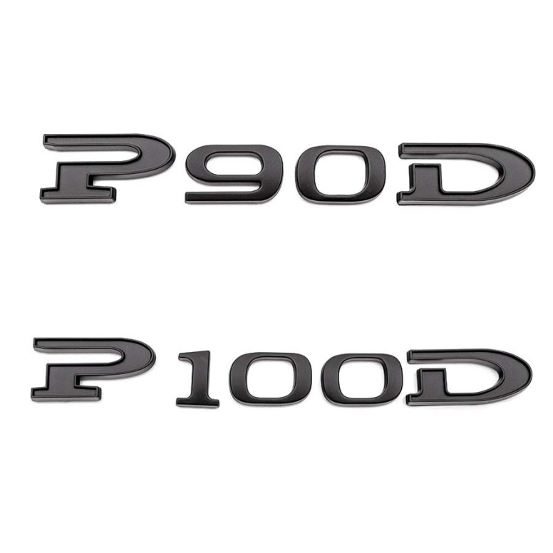 Logo negru "P100D" / "P90D" - Tesla Model S și X
