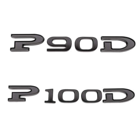 Logo negru "P100D" / "P90D" - Tesla Model S și X