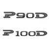 Logo negru "P100D" / "P90D" - Tesla Model S și X