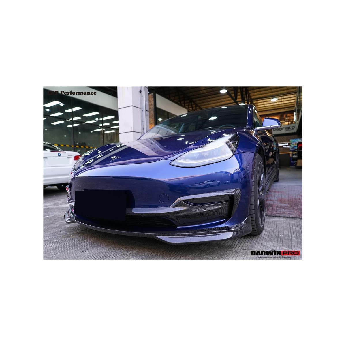 Hiilinen etupuskurin lisäosa DarwinProAERO V1-sarja Tesla varten Model 3