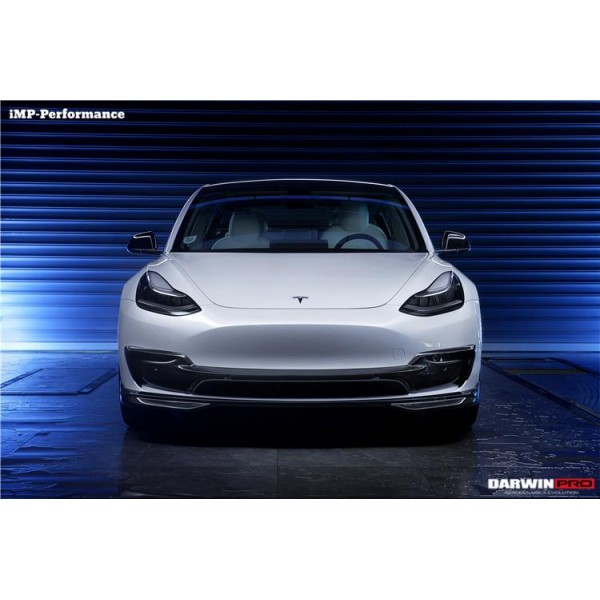 Carbon voorbumper inzetstuk DarwinProAERO V1 voor Tesla Model 3