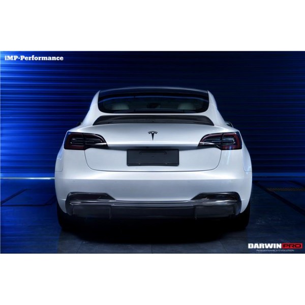 Carbon bakre diffusor kit DarwinProAERO V1 för Tesla Model 3