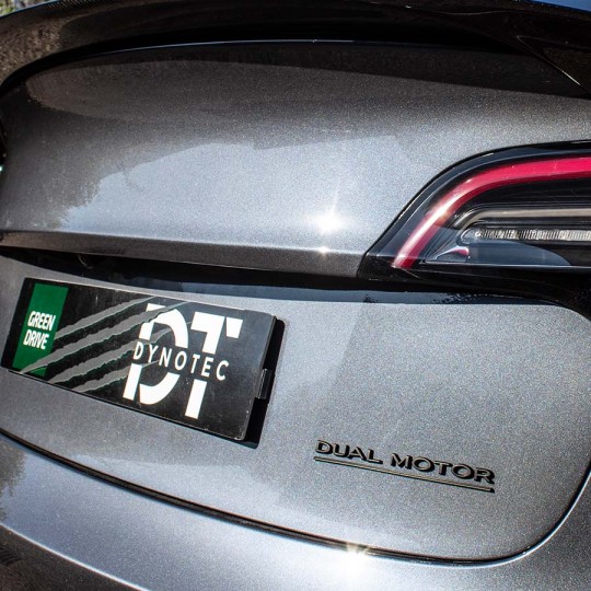 Emblema "DUAL MOTOR" para o tronco traseiro - Tesla Model Sx, 3 e Y