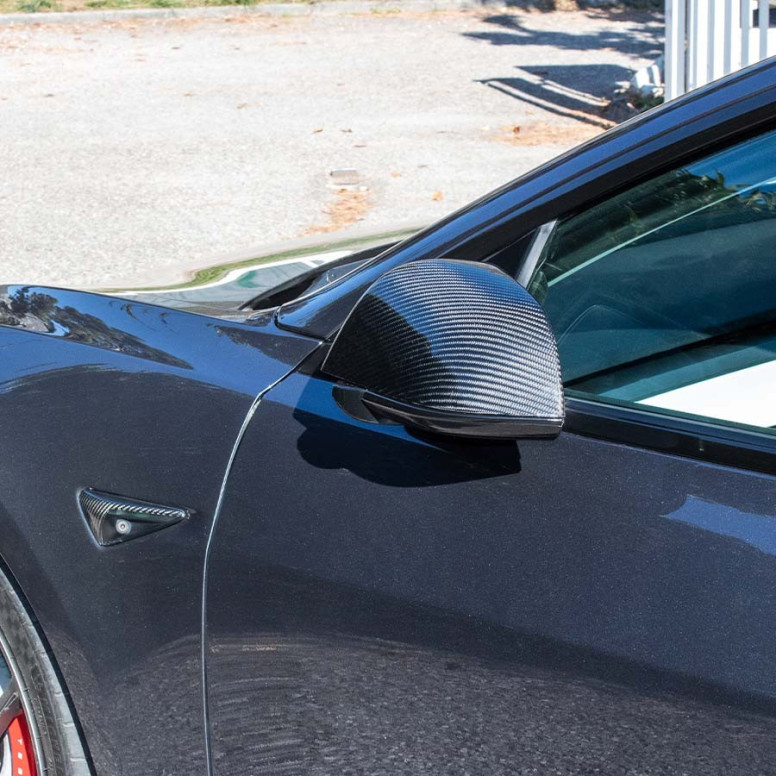 Capas de espelhos em carbono - Tesla Model 3