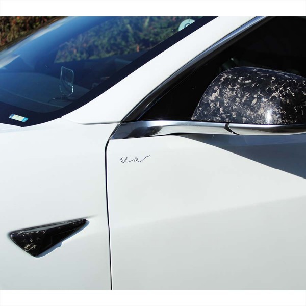 Sidekamerabeskyttelse i kulfiber til Tesla Model S , X, 3 og Y