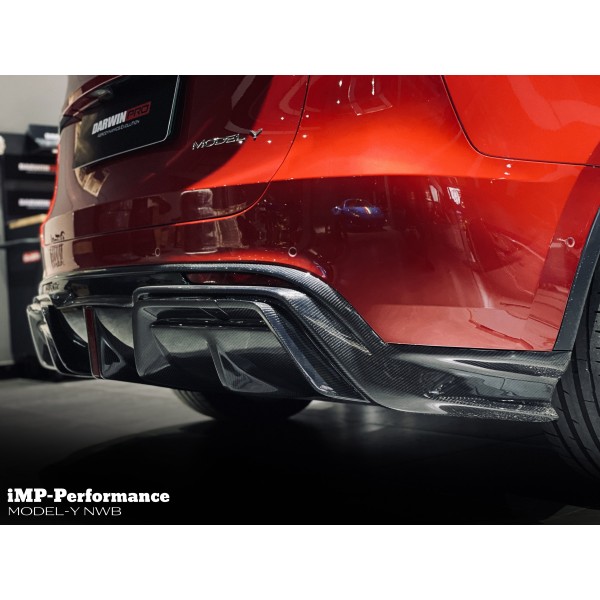 DarwinProAERO iMP-Performance carbon bagdiffusorsæt til Tesla Model Y