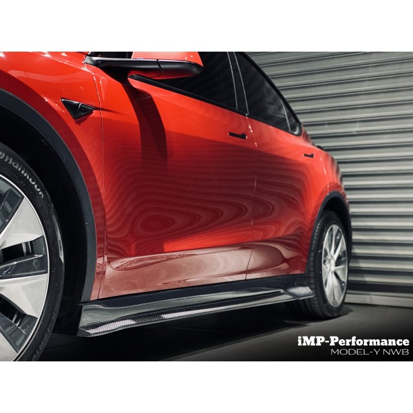 Faldones laterales de carbono DarwinPro iMP-Performance para Tesla Model Y