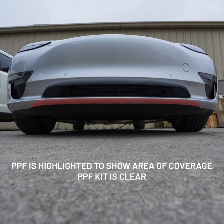 Protección PPF para la parte inferior del parachoques delantero - Tesla Model 3