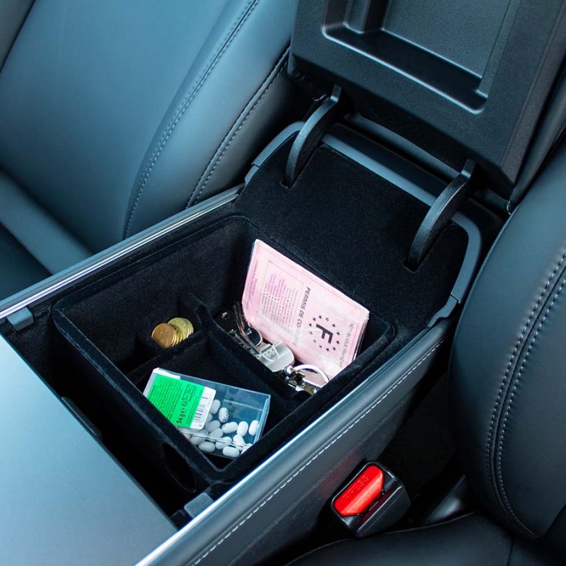 boîte pour gants antidérapante organiseur de voiture pour console centrale double couche convient pour Tesla Model 3 2018-2019 KKmoon Boîte de rangement pour accoudoir de voiture