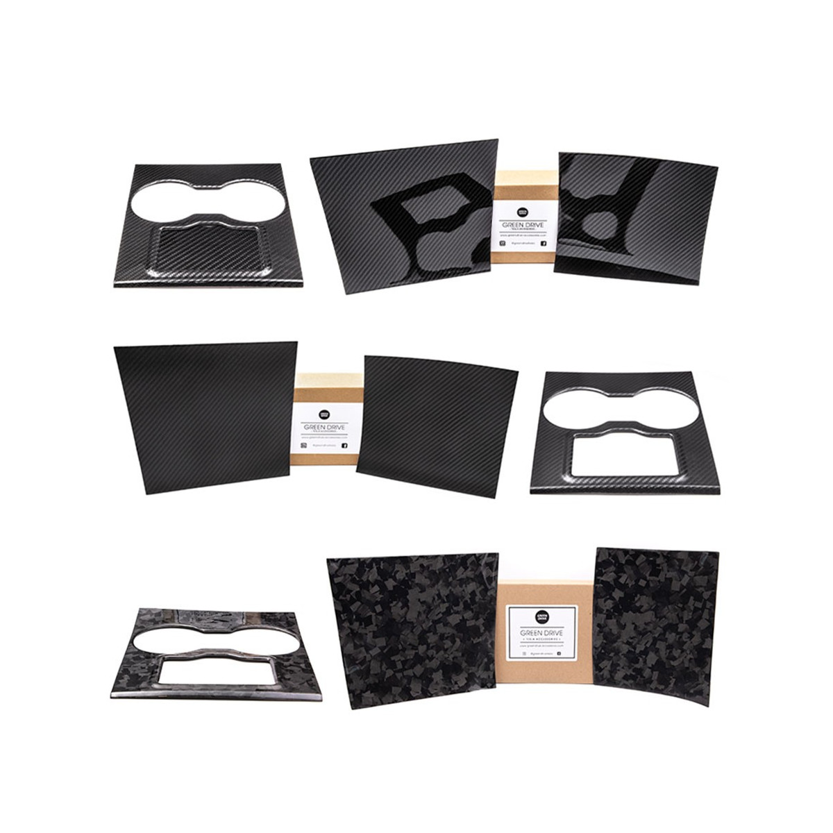 Carbon center console for Tesla Model 3 and Y 2017-2020