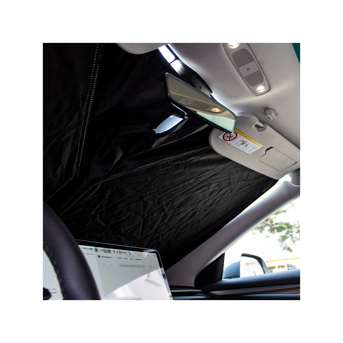 Para-brisas com pala de sol Tesla Model Y