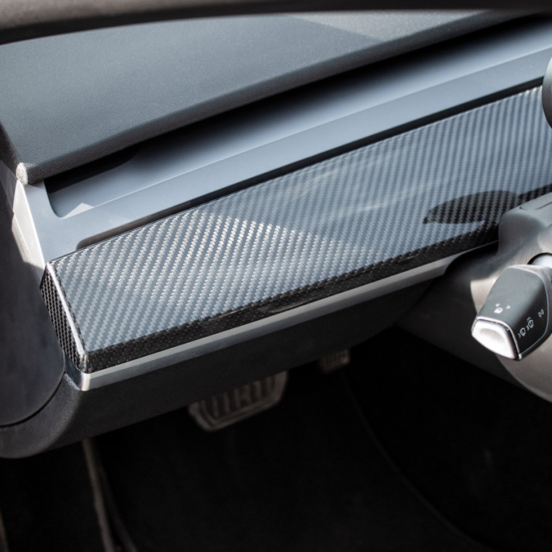 Inserción de carbono en el salpicadero para Tesla Model 3 2019-2023 y Model Y 2022-2024