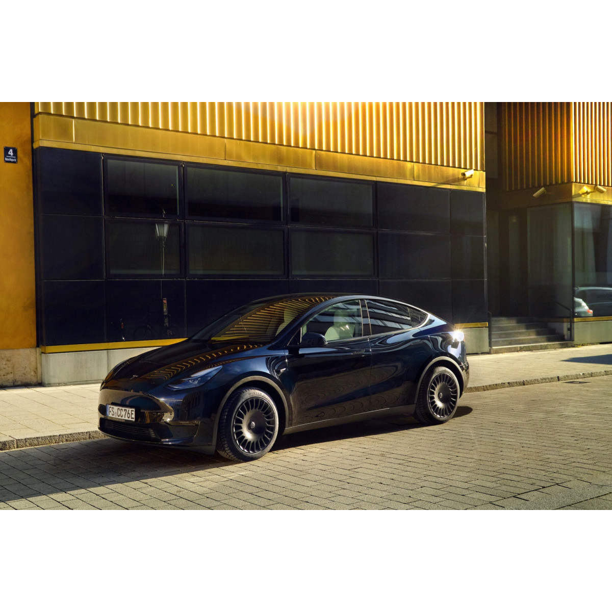 The New Aero The Razor Tesla Σετ 4 τροχών 19 ιντσών με διαμορφωμένη ροή κατεύθυνσης για Model Y