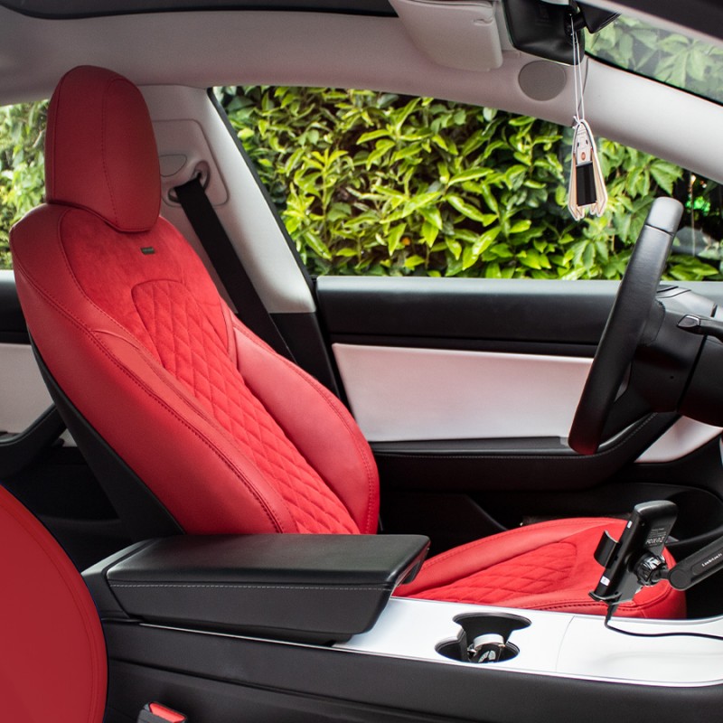 Housses de siège de voiture personnalisées, adaptées au modèle Tesla X,  couverture complète à 360 degrés, coussin en cuir de haute qualité,  adaptées pour 6 ou 7 places - AliExpress