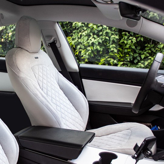 Custom Fit Auto Wildleder Sitz bezug für Tesla Modell y 3