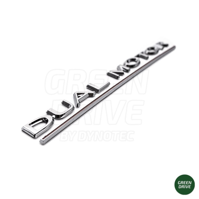 "DUAL MOTOR"-emblem til bagklappen - Tesla Model S, X, 3 og Y