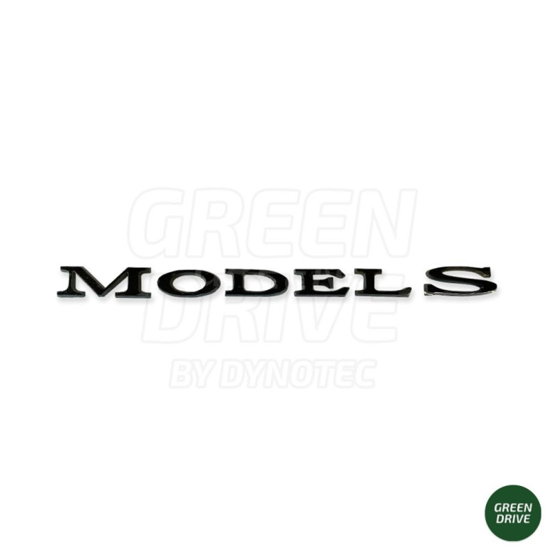 Matte zwarte "MODEL S" embleem voor achterste romp - Tesla Model S