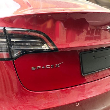 SPACE X"-Emblem für den hinteren Kofferraum - Tesla Model S, X, 3 und Y