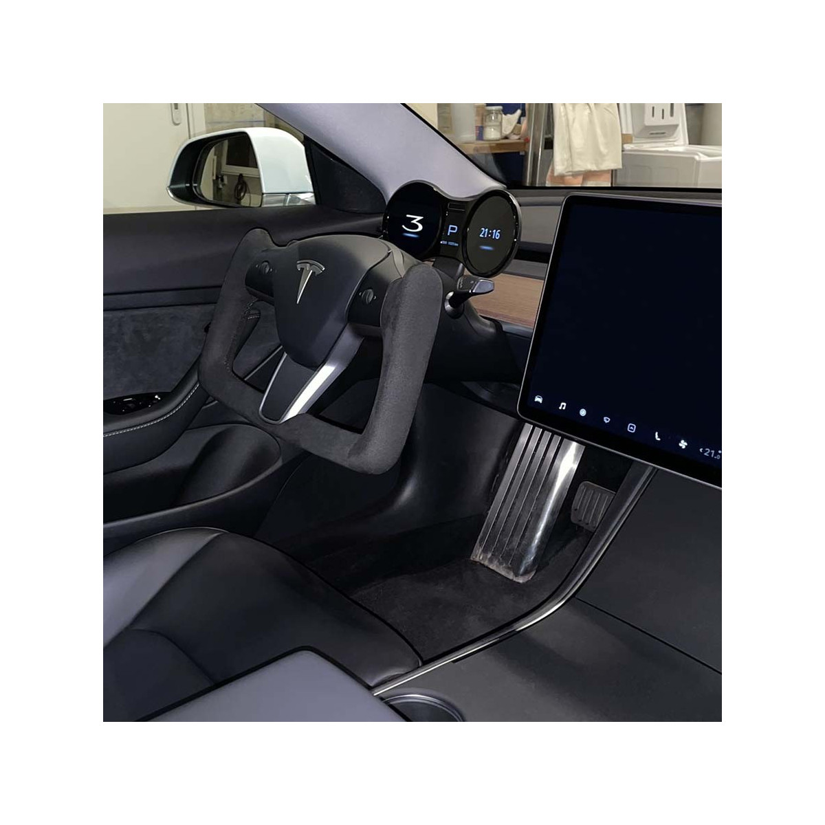 Volante personalizado estilo Yoke para Tesla Model Y