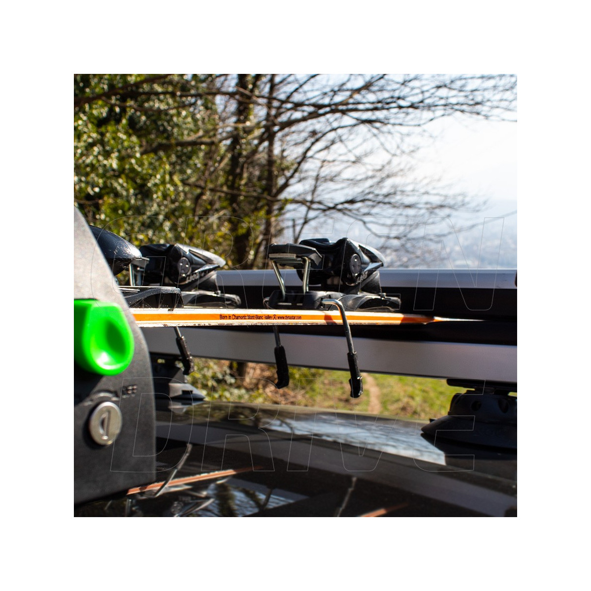 Porta-esquis e snowboards com ventosas TreeFrog para Tesla Model 3, Y, S e X