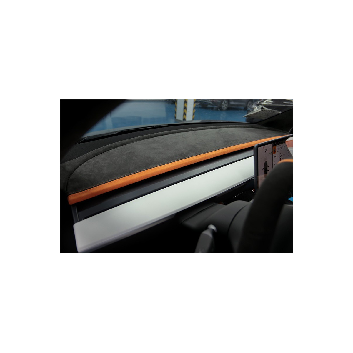 Salpicadero de auténtico tejido Alcantara® para Tesla Model 3 y Model Y