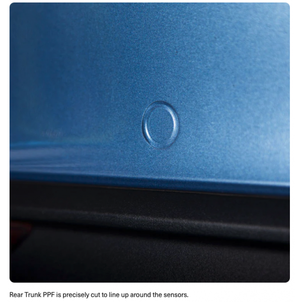 Beskyttelse af bagagerumssiden i PPF - Tesla Model Y