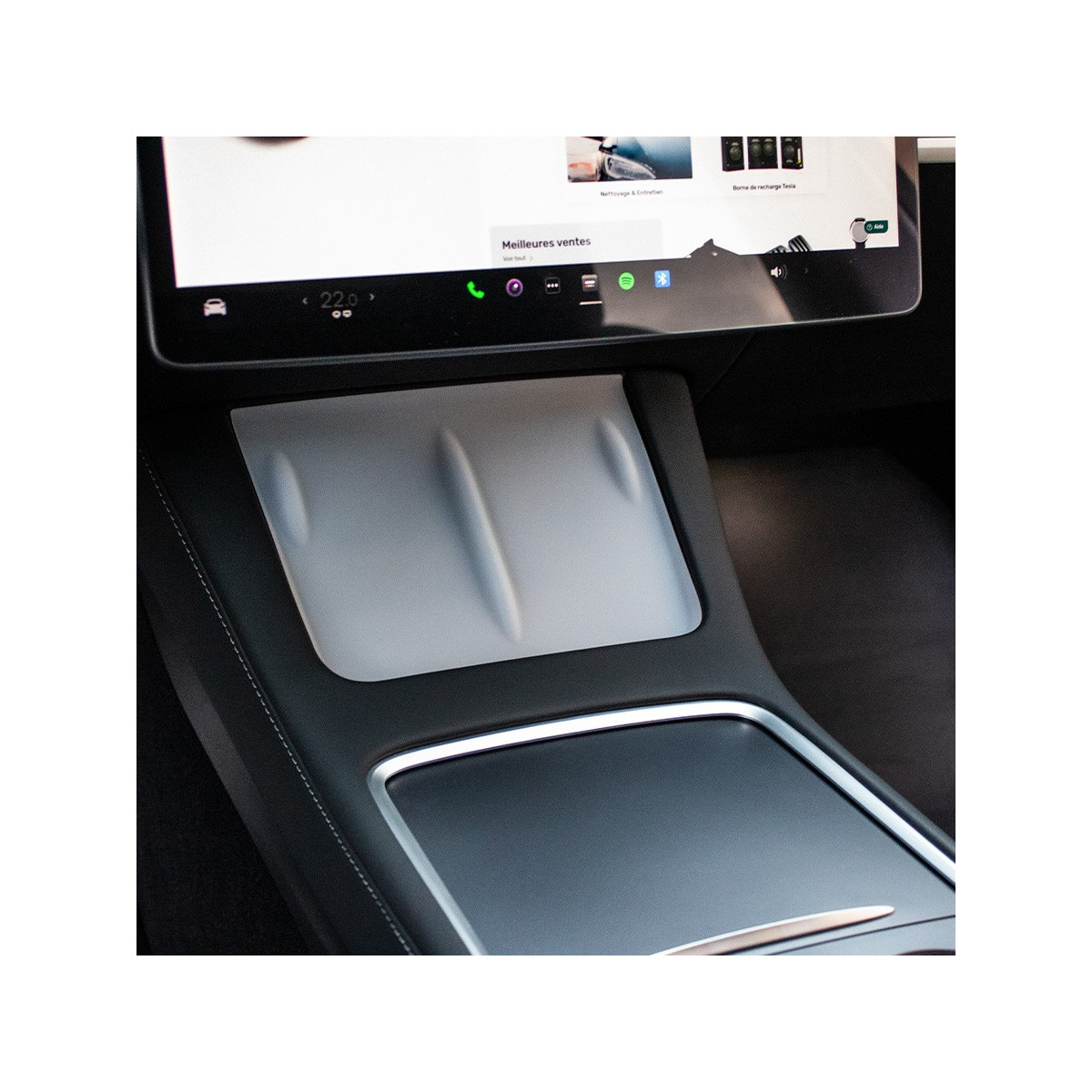 Sklisikker matte til trådløs lader for Tesla Model 3 og Model Y 2021+