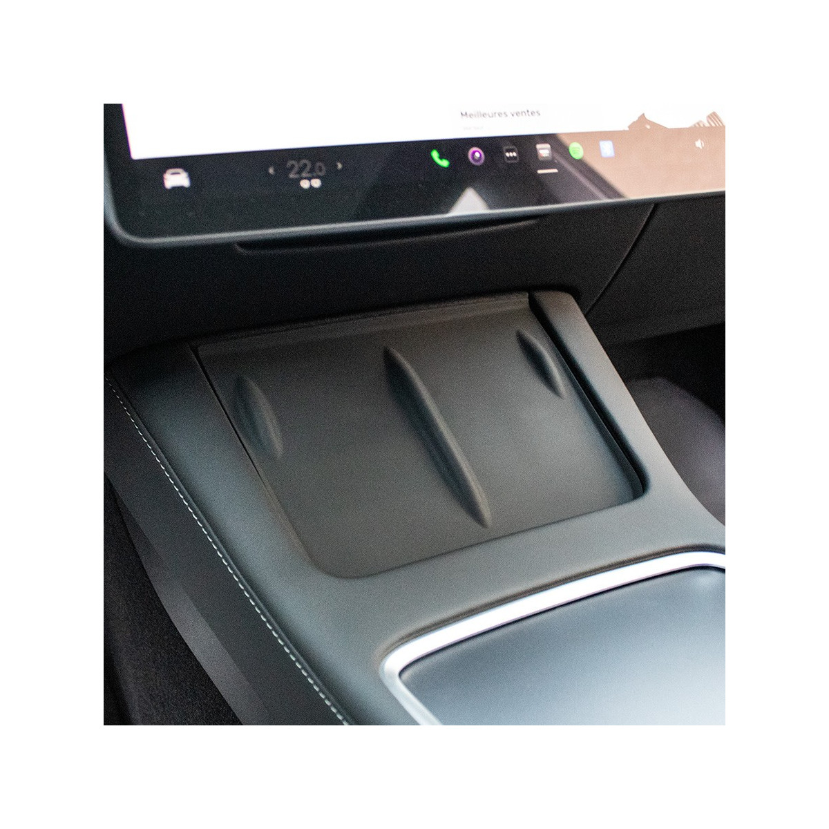 Tapis antidérapant pour pad de recharge pour Tesla Model 3 et Model Y 2021+