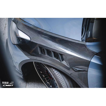 Parafango anteriore di ricambio in carbonio CMST per Tesla Model Y