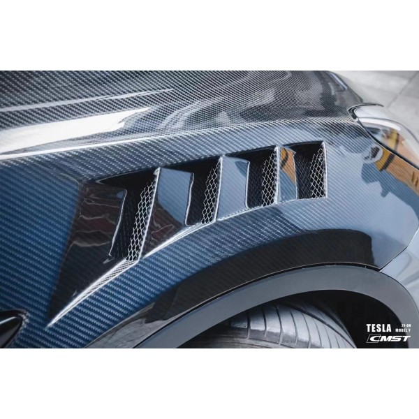 Parafango anteriore di ricambio in carbonio CMST per Tesla Model Y