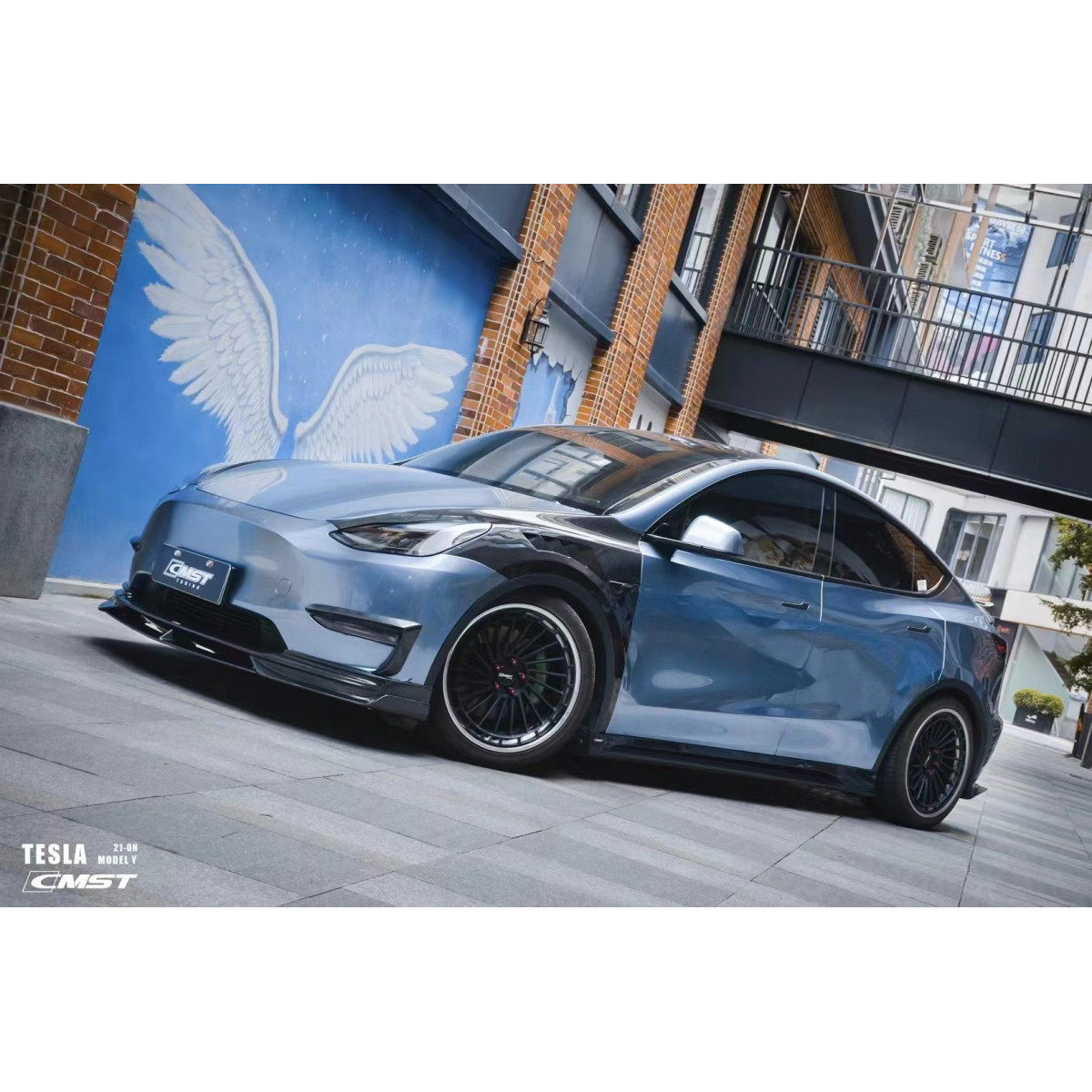 Parafango anteriore di ricambio in carbonio CMST per Tesla Model Y