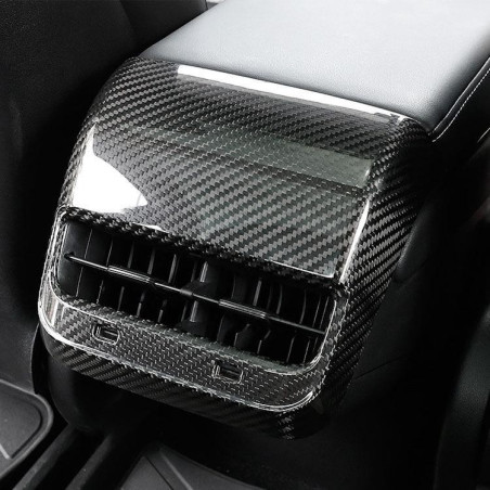 Hub USB Pour Tesla Model Y Juniper 2025-2026 - 2 Câbles Rétractables, 87W Max, Intégré à La Grille D'aération