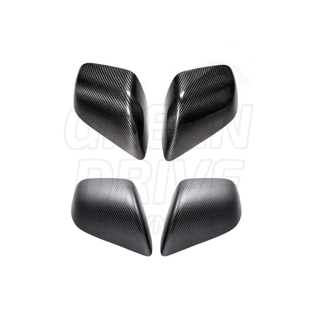 Tampas espelhadas de carbono para Tesla Model S  LR & Plaid 2022 +