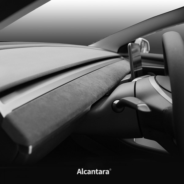 Insert tableau de bord en Alcantara® véritable pour Tesla Model 3 et Y