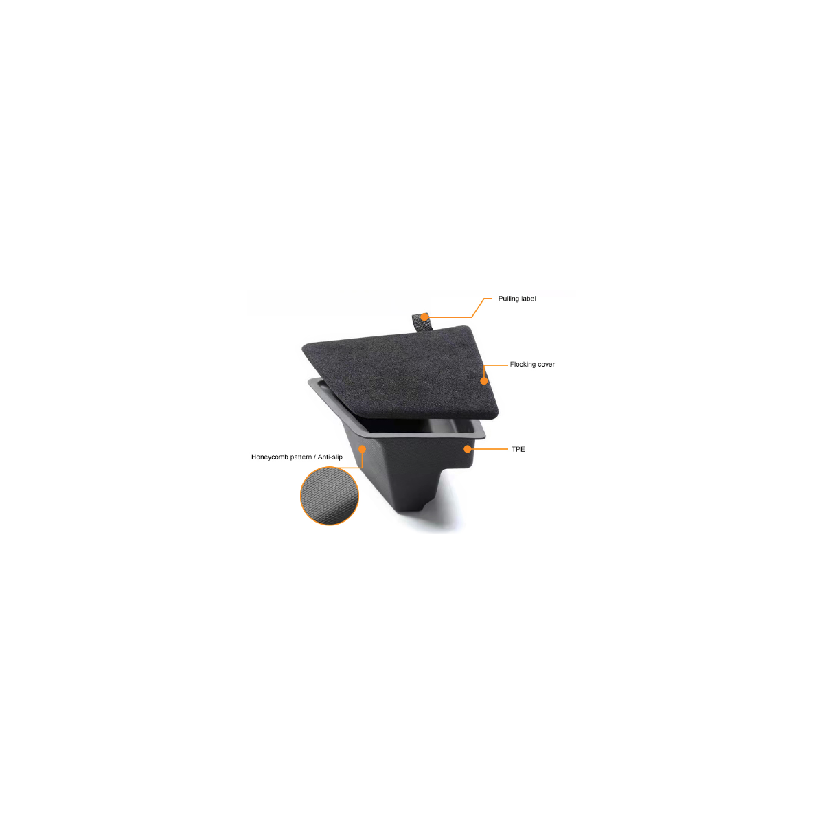 Organizator lateral pentru portbagajul modelului Tesla Model 3