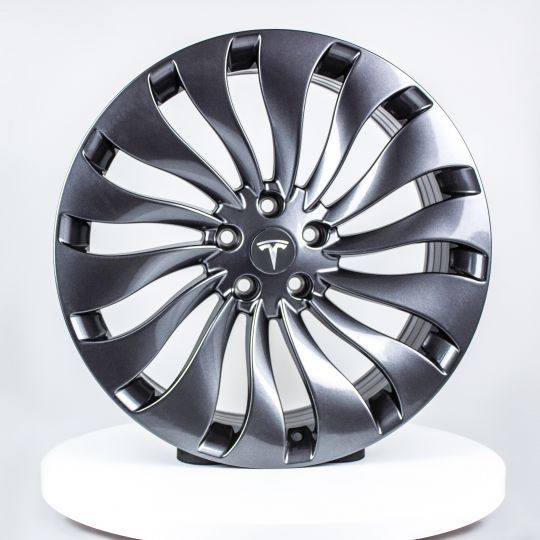 Juego de 4 llantas de 19" 20" y 21" estilo UberTurbine para Tesla Model S, X, 3 e Y (semi forjadas)