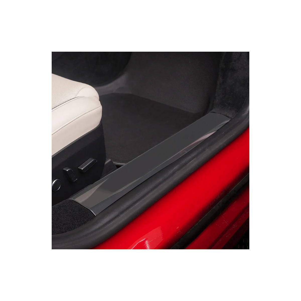 Protector de umbral de puerta PPF para Tesla Model S LR & Plaid 2022 +