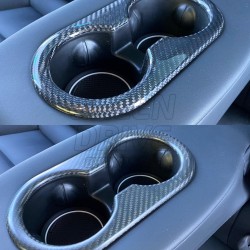 Inserto portabicchieri posteriore in carbonio - Tesla Model 3 e Y