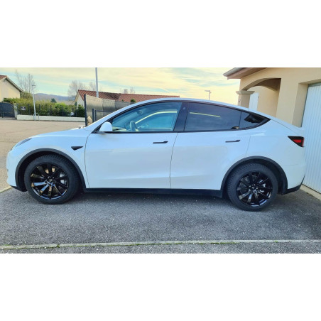 Lot De 4 Protections De Loquet De Porte En Fibre De Carbone Pour Tesla Model Y Et Model 3 - Réduction Du Bruit Et Protection