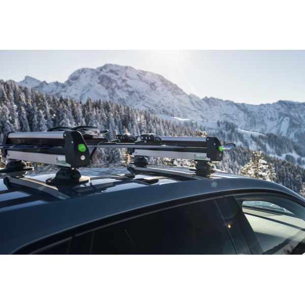 Soporte para esquís y snowboard TreeFrog con ventosas para Tesla Model 3 , Y, S y X