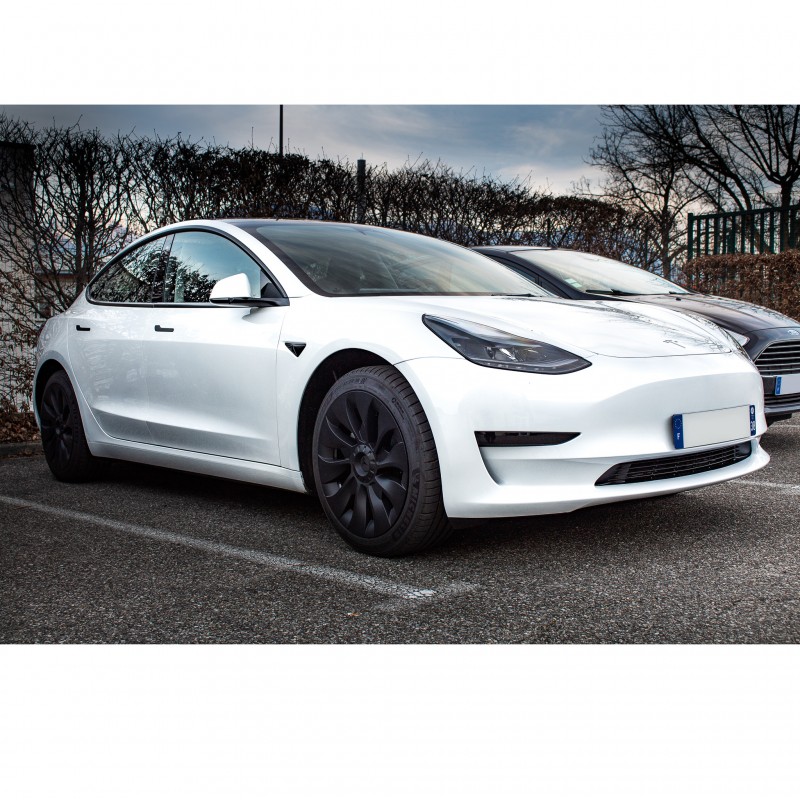 Enjoliveurs De Roues 18 Pouces Tesla Model 3, 4 PièCes De Remplacement  Compatibles avec Tesla Model 3 (18in Model 3- Style 2)