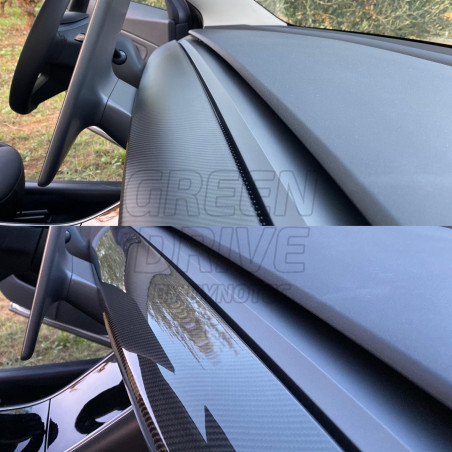 Inserción de carbono en el salpicadero para Tesla Model 3 2019-2023 y Model Y 2022-2024