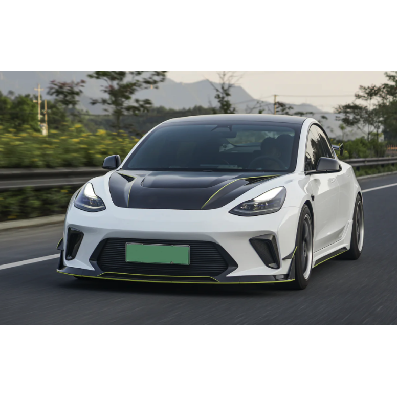 HACKER Narrow Body RobotCraftsman® etupuskuri ja -terä Tesla varten Model 3