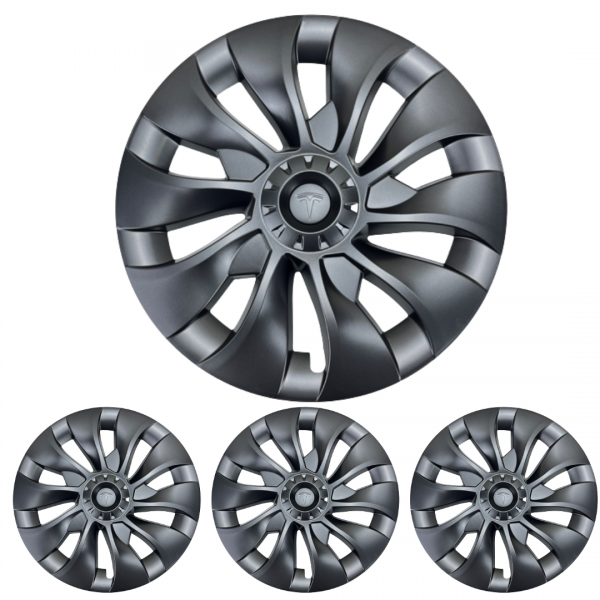 Set of 4 Uberturbine 18 inch hubcaps for Tesla Model 3