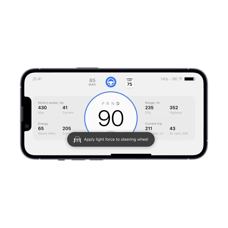Teslogic V2 den portabla instrumentpanelen på din smartphone för Tesla Model 3 och Model Y